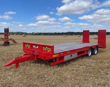 HERBST Low Loader Beavertail Plant Trailer 24ft, 15 Tonne Carry Twin Axle wit...