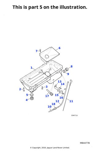 Jaguar genuine washer fits - 5x,