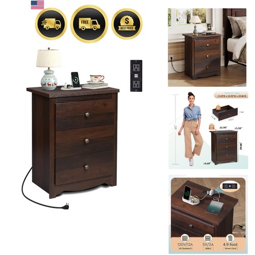 Nightstand with charging - nightstand,