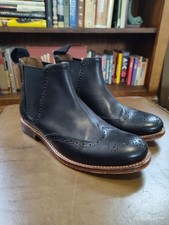 Grenson Black Brogue Chelsea