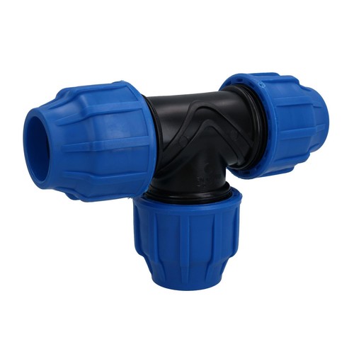 Mdpe water pipe connector tee - pipe,