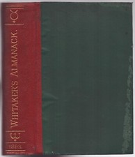 WHITAKERS ALMANAC FOR 1898 vg