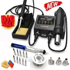 600W Soldering Station Hot Air Gun Digital Desoldering Rework Station