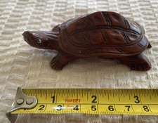 Vintage Carved Hardwood Turtle