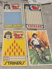 Four 1970s Promotional Shredded Wheat Keven Keegan Play N Score Cards