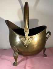 LARGE VINTAGE BRASS FOOTED