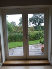Wooden Patio/French Doors Opening Outwards Doors, Double Glazed - Needs Repair.