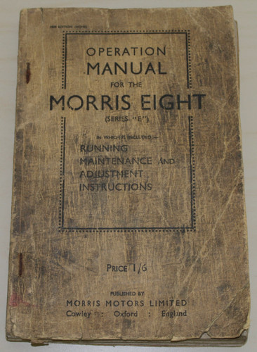 1939 operation manual - operation, for