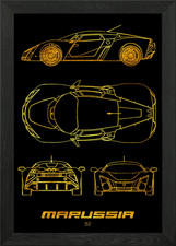 Marussia car framed - marussia, b2