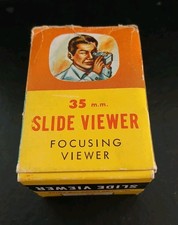 Vintage Golden Gate 35mm Slide Viewer with focus in original Box. BLUE. VGC
