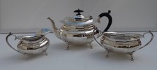 SILVER PLATED TEA SET TEAPOT