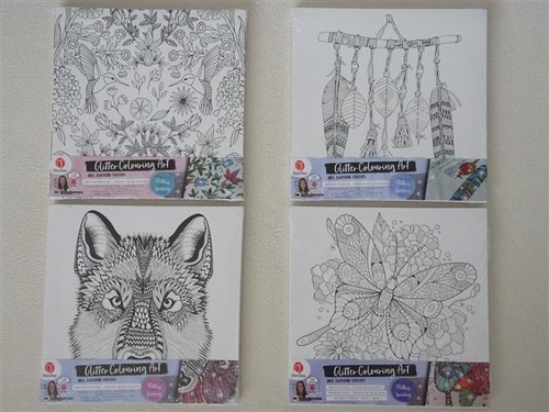 Glitter colouring canvas - colouring, art
