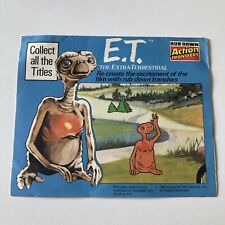 Vintage ET E.T. The Extra Terrestrial Rub Down Action Transfer 1982