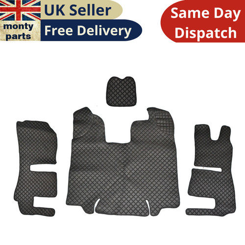 Black eco leather - black, mats