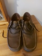 Clarks Originals Brown Leather Shoes With Crepe Soles Uk 11 G in Vguc