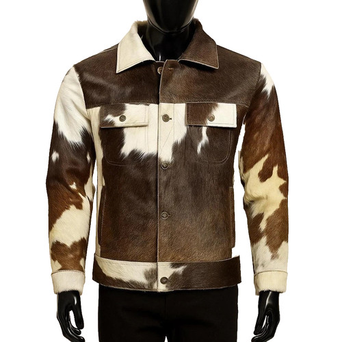 Men brown white cowhide - men's,
