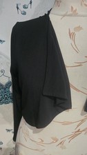 Flattering Black Jersey Style Waterfall Bolero Jacket/cardigan, Debut L 14/16