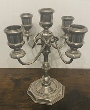Antique 5 Arm Silver Plated Candelabra Ornate Table Decoration.