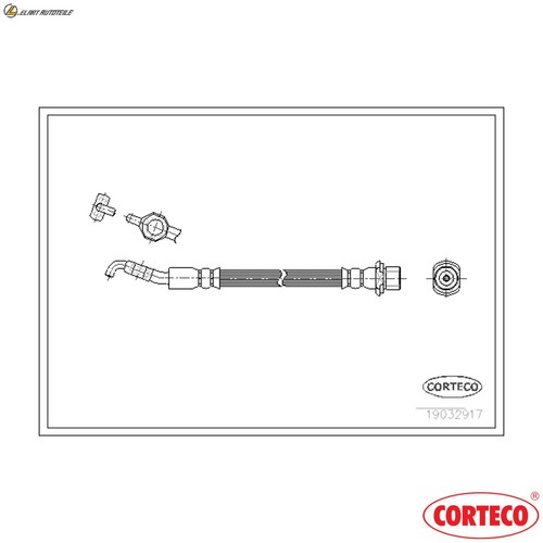 Brake hose 19032917 - for, lexus