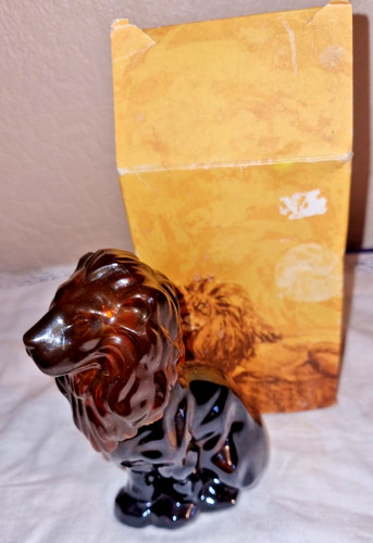 Vintage avon lion black suede - lion,