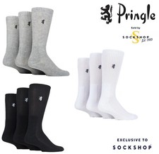 Pringle Men's Bamboo Cushioned Sports Socks Exclusive To SOCKSHOP in 3 Pair Pack
