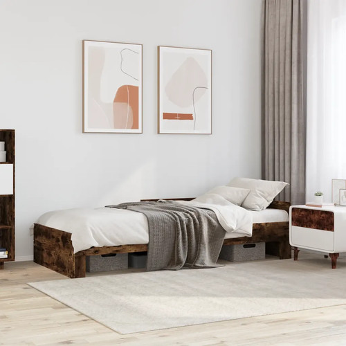 Bed frame smoked oak 75x190 - bed, cm