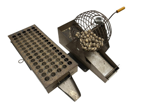 Vintage bingo set metal wire - set,