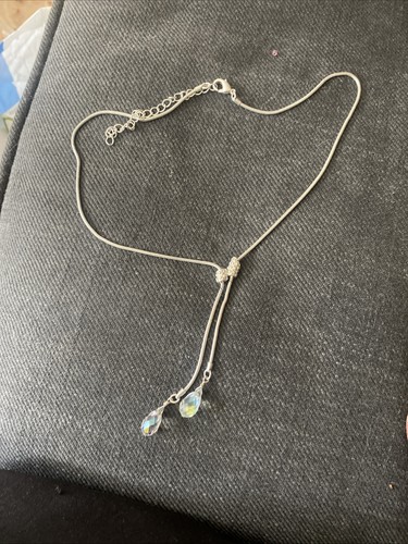Adjustable silve lariat - silve,
