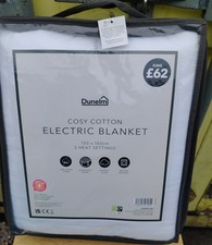 Dunelm King size cosy electric blanket. Bedding. 150 X 160CM