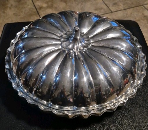 Vintage pumpkin pie plate lid - vintage,
