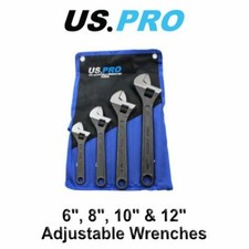 US PRO 4pc Adjustable Wrench /
