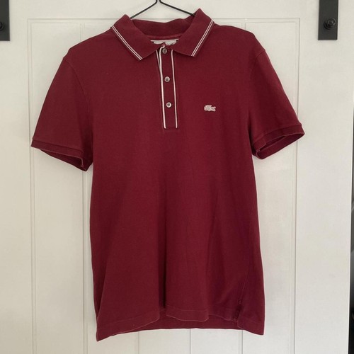Burgundy red lacoste polo - burgundy/red,