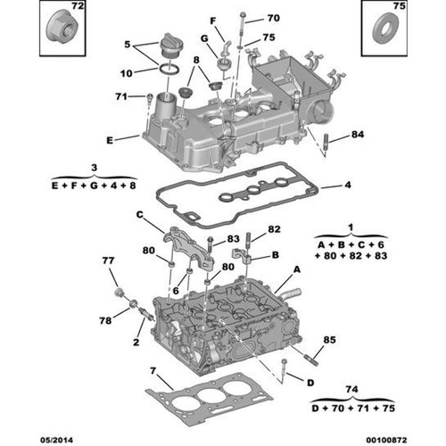 Petrol gasket rocker cover - rocker,