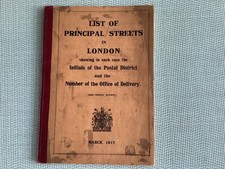 List of Principal Streets in London - Hayman Christy & Lilly - March 1917