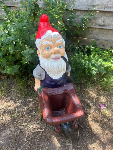 Vintage garden gnome with - vintage,