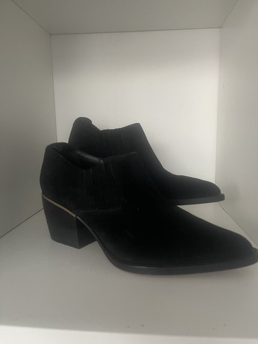 Dkny black suede ankle boots - black,