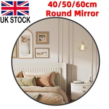Large Round Wall Mirror Bathroom Bedroom Makeup Dressing Circle Mirror Decor UK