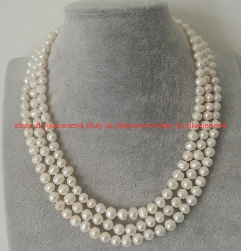Genuine 8mm natural white - genuine, 7-8mm