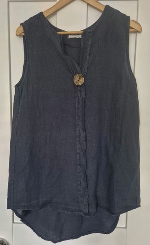 100 linen navy - 100%,