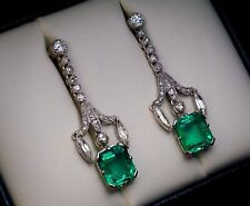 Art Deco Emerald & Lab-Created