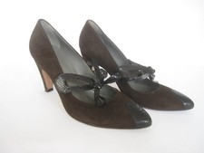 Ladies HOBBS Brown Suede Court