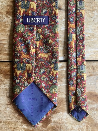 Liberty london silk tie red - london,