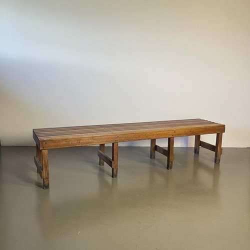 Slatted wooden teak - wooden, bench