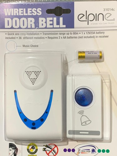 Wireless door bell range upto - door,