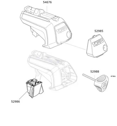 Thule footpack 7104 - thule, spare