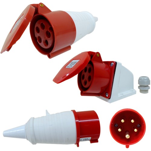Amp pin red three phase - three,