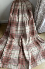FABULOUS HEAVY QUALITY HIGHLAND CHECK WOOL STYLE CURTAINS 89 X 90IN