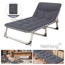 Single Foldable Folding Bed & Mattress Guest Bed Heavy Duty Portable Large Bed
