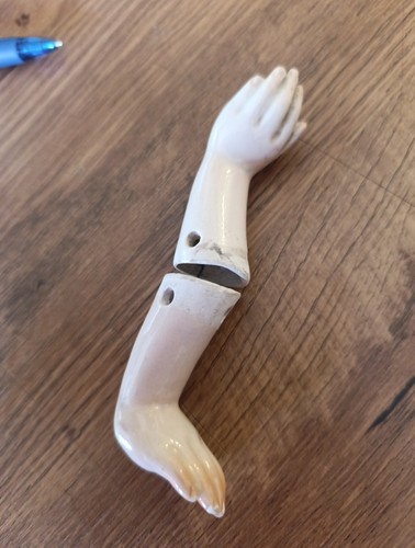 Antique ceramic doll hands - antique,