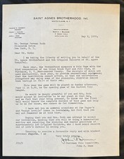 1939 Baseball HOF Babe Ruth New York NY Personal Letter Correspondence